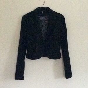 Divided Black Cropped Blazer
